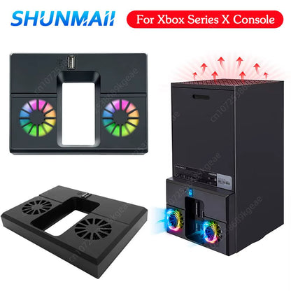 Vertical Stand Host Side Radiator for Xbox Series X Console Cooling Fan Dock Station Slim Usb Game Cooler for Xbox Game Console