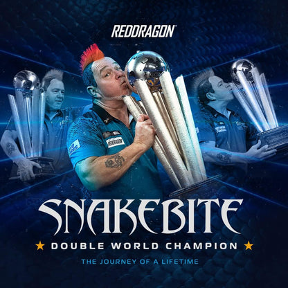 Peter Wright Snakebite DWC Special Edition Gold plus 20G with Flights and Stems (Shafts)