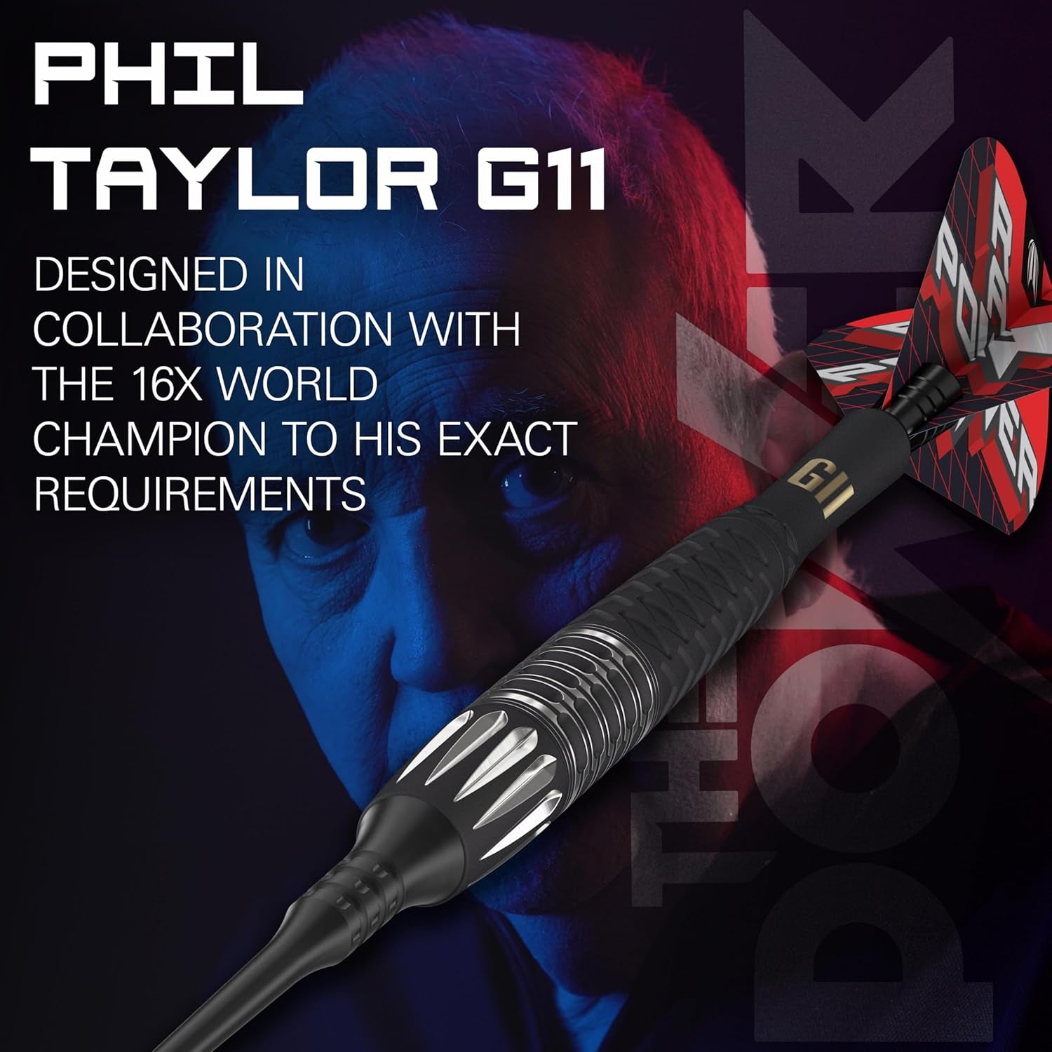 Phil Taylor Gen 11 Power 9-Five Soft Tip Darts, 95% Tungsten Raw Power G11 | Generation 11 Phil Taylor Darts, Player Edition Dart Set with Pixel Tips, Electronic Soft Tip Darts