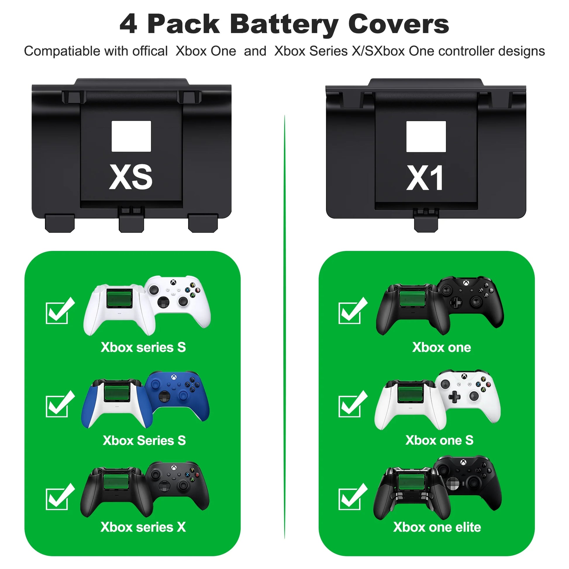 2X4800Mwh Xbox One Controller Battery Play and Charger Kit for Xbox Series X/S