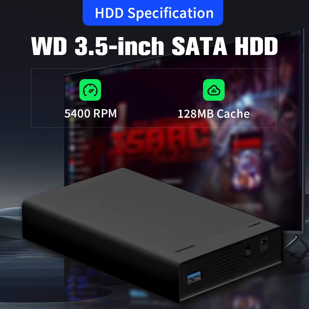 500G Game Hard Drive with 38000+Games for Xbox/Ps3/Ps2/Gamecube/Wii/Wiiu/Switch 3 System in 1 Plug&Play Game Consoles for WIN PC