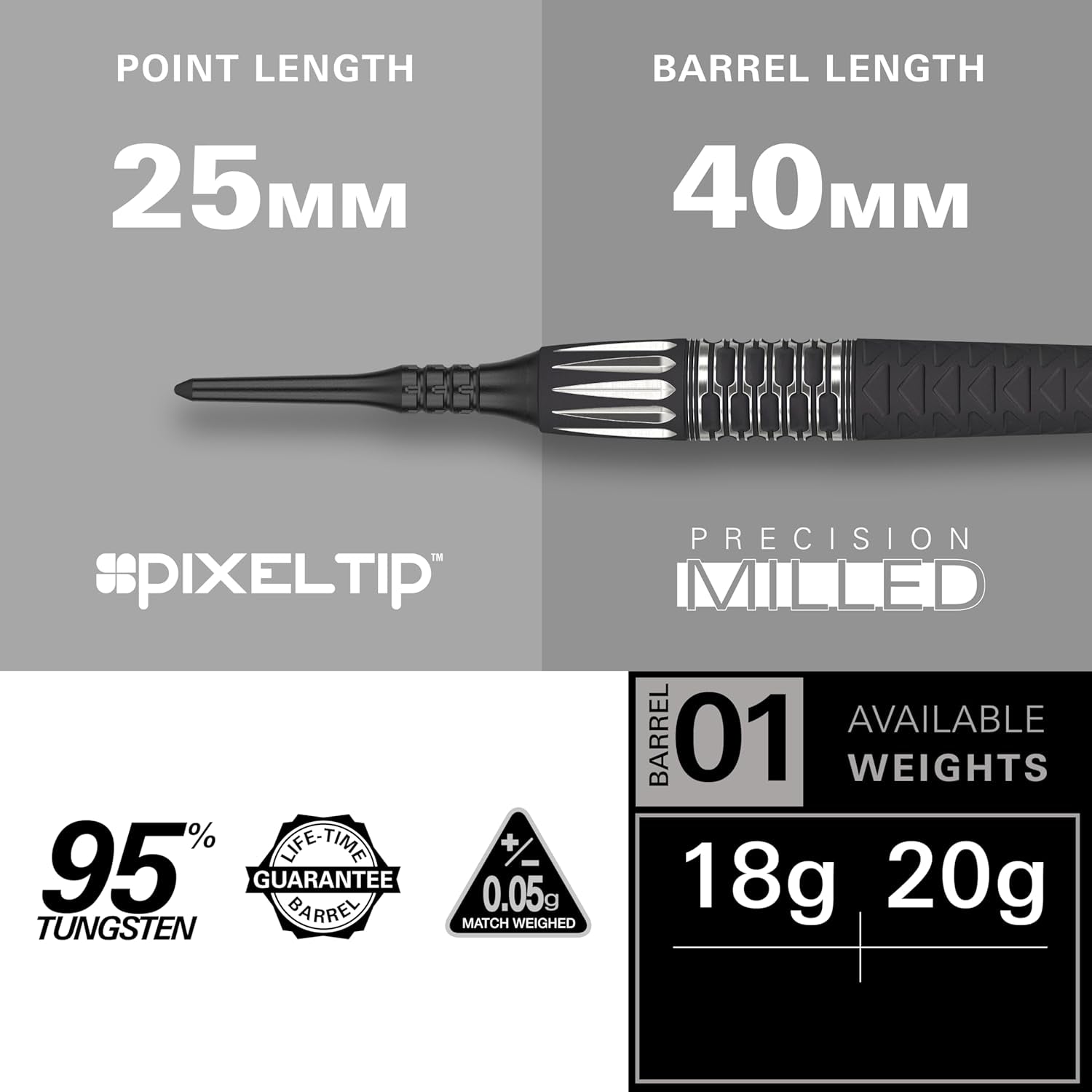Phil Taylor Gen 11 Power 9-Five Soft Tip Darts, 95% Tungsten Raw Power G11 | Generation 11 Phil Taylor Darts, Player Edition Dart Set with Pixel Tips, Electronic Soft Tip Darts