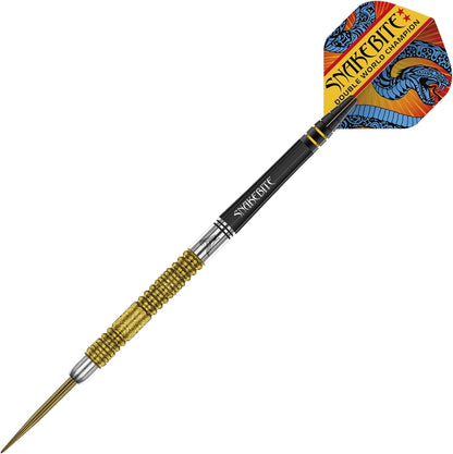 Peter Wright Snakebite DWC Special Edition Gold plus 20G with Flights and Stems (Shafts)