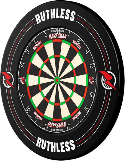 Hot Shot Dart Board | Endurance round Wire Sisal Dartboard Set Including 2 Sets of Steel Tip Darts