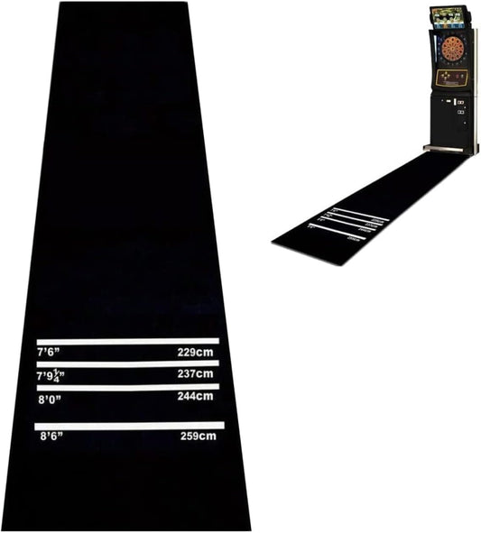 Rubber Dart Mat 9.8 X 2Ft Heavy Duty Dart Carpet with Throw Lines Professional Non-Slip Floor Mat Soundproof Flooring Protector for Game (118 X 24 X 1/5Inch)