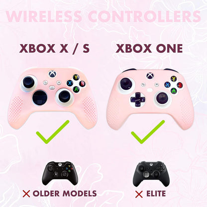 Pastel Skin Cover for Wireless Controller | Soft Sleeve Shell Case with Textured Grip | Compatible with Xbox Series X/S and Xbox One (Light Pink)