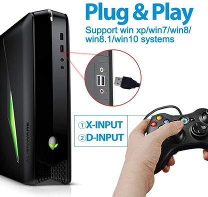 Xbox 360 Controller, Wired PC Game Controller Joystick Gamepad for Xbox 360 & PC Windows