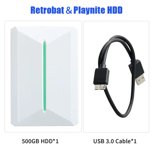 Retrobat＆Playnite System HDD Retro Game Console for Ps3/Ps2/Wiiu/Wii/Switch/Mame 50+Emulators 38293 Games＆42 AAA PC Games for PC