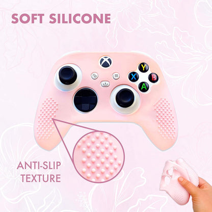 Pastel Skin Cover for Wireless Controller | Soft Sleeve Shell Case with Textured Grip | Compatible with Xbox Series X/S and Xbox One (Light Pink)