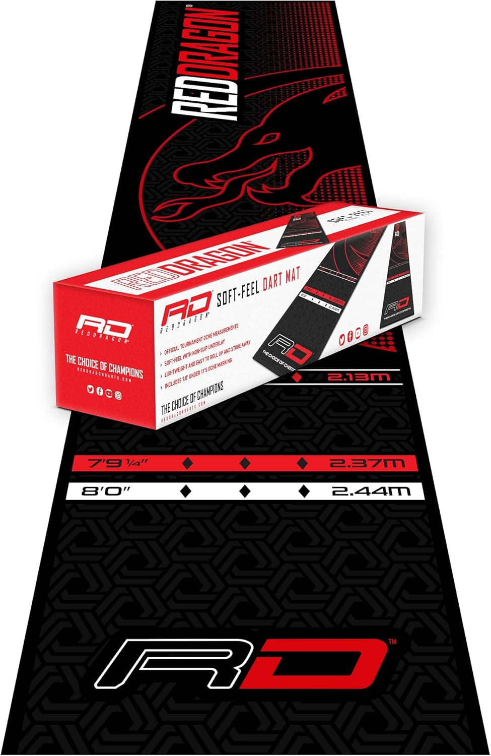 Darts Dartboard Mat - for Perfect Oche Measurements