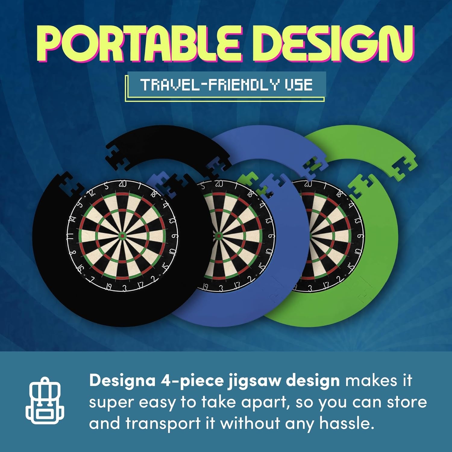 | Dartboard Surround Durable Lightweight EVA Jigsaw Ring Design, Multiple Colours